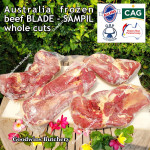 Beef BLADE Australia frozen daging sapi sampil rendang/dendeng whole cuts brand WMPG 4-5 kg/pc (price/kg)